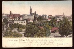   Ansichtskarte Gruss aus Lbau (Teilansicht) 