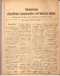 Maraun  Groer Verkehrs-Plan von Berlin mit seinen Vororten. Entworfen von Maraun (Strassenbahn - Omnibus - Eisenbahn und Dampfschiff-Linien in verschiedenfarbigem Druck) 