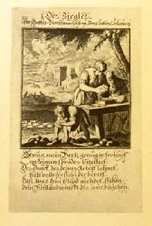 anonym, (d.i. Weigel Christoph d..)  Gravure nach einem alten Kupferstich "Der Ziegler (mit Text) 