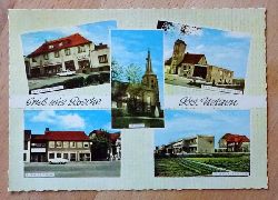   Ansichtskarte AK Gru aus Rosche / Krs. Uelzen (5 Motive. Kaufhaus Klbs, Kreissparkasse, Gemeindeverwaltung, Mittelpunktschule, Kirche) 