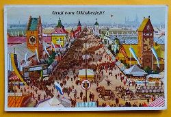   Ansichtskarte AK Mnchen. Gru vom Oktoberfest 