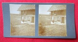   Original Stereoskopie-Fotografie (Stereobild. Stereophotographie). Schwarzwaldhaus bei Neueck 1910 