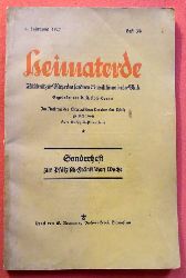 Koch-Speyer, D.A.  Heimaterde 5. Jg. 1927 Heft 3/4 (Sonderheft zur Pflzisch-Frnkischen Woche) (Zeitschrift zur Pflege des schnen Schrifttums in der Pfalz, i.A. des Literarischen Vereins der Pfalz geleitet v. Gert Buchheit-Pirmasens) 