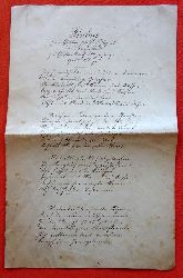   Prolog zum Gustav-Adolf-Festspiel in Bernstadt zu Gustav Adolf 300jhrigem Geburtstage (handschriftliche Aufzeichnungen in Gedichtform, 20 Strophen) 