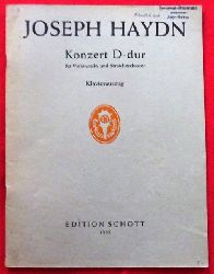 Haydn, Joseph  Konzert D dur fr Violoncello und Streichorchester Op. 101 (Hg. Walter Schulz, Klavierauszug v. Heinz Moehn) 