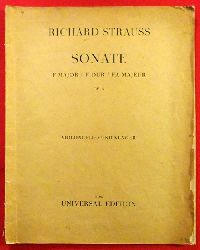 Strauss, Richard  Sonate in F dur fr Violoncell und Pianoforte Op. 6 