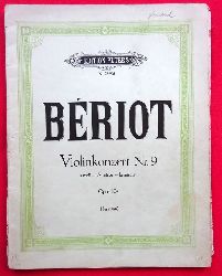 Beriot, Charles de  Violin-Konzert Nr. 9, A moll, Opus 104 (Violino u. Pianoforte, hg. Friedrich Hermann) 