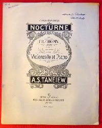 Chopin, Frederic  Nocturne Op. 72 transcrit pour Violoncelle et Piano par A.S. Taneiew 