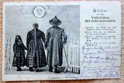   Ansichtskarte AK Bilder aus dem Volksleben des Schwarzwald`s (mit Gedicht Ameile: Du Ahna, wo hot denn der Mond seine Aura...) 