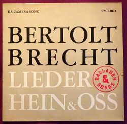 Hein & Oss  Bertolt Brecht. Lieder, Balladen & Songs (LP 33 1/3Umin.) 