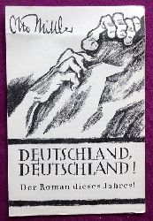 Mittler, Otto  Werbung fr das Buch "Deutschland Deutschland" (Werbeprospekt des Verlages) 