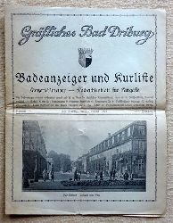   Grfliches Bad Driburg. Badeanzeiger und Kurliste 138. Jg. Nr. 14, 21. August 1926 (Konzert-Anzeiger - Nachrichtenblatt fr Kurgste) 