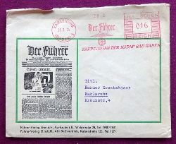   Briefumschlag mit Werbung fr "Der Fhrer" Das badische Kampfblatt fr nationalsozialistische Politik und deutsche Kultur 