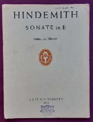 Hindemith, Paul  Sonate in E fr Violine (Geige) und Klavier (1935) 