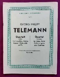 Telemann, Georg Philipp  Quartett G-dur fr Querflte, Violine, konzert. Violoncello und B.c. (bearb. v. Karl Grebe) 