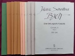 Bach, Johann Sebastian  Brandenburgische Konzerte. Concerto III, G-Dur BWV 1048 (Partitur; Viola I - III; Violine I - III; Violoncello I - III; Kontraba (Violone); Cembalo) 