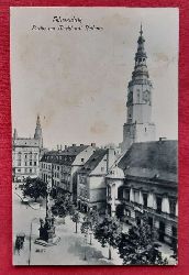   Ansichtskarte Schweidnitz. Partie am Markt mit Rathaus (heute Swidnica) (Stempel Schweidnitz) 