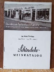 Schindele  Schindele`s Weinkatalog (Das fhrende Feinkosthaus in Karlsruhe) 