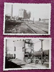   2 Original-Fotos Millerowo 1942 "Wasserturm" und "Fabrikanlagen mit Bahngleisen" 