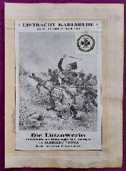 Gesellschaft Eintracht  1 Blatt Ankndigung fr "Die Ltzowerin" (Vaterlndisches Bhnenspiel in 5 Aufzgen von Albrecht Thoma, Regie Wilhelm Wassermann veranstaltet von der Eintracht Karlsruhe am 13., 14. und 15. April 1913) 