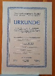   URKUNDE Turn- und Sportgemeinde Bruchsal. Turnverein 1846; Turnerbund Bruchsal 1907 (1. Sieger beim 2. landesoffenen Sportfest in Bruchsal am 29. Juni 1947. Emil Leopold im 3 Kampf..) 