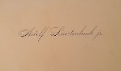 Lindenlaub, Adolf  Visitenkarte des Adolf Lindenlaub jr. (Anm. Pelzhndler, Krschner in der Kaiserstrae 191, Karlsruhe) 