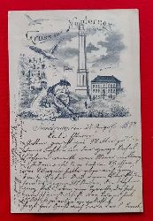   Ansichtskarte AK Gruss aus Norderney (Lithografie, Leuchtturm) 