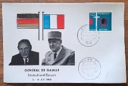 de Gaulle, Charles  AK Ansichtskarte zum Deutschland-Besuch 4.-5. Juli 1963 General de Gaulle / Konrad Adenauer 