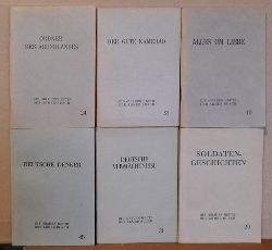 diverse  Konvolut 6 x Die Grauen Hefte der Armee Busch (Nr. 10 Alles um Liebe21 Der gute Kamerad; 24 Ordner des Abendlandes; 29 Soldatengeschichten; 31 Deutsche Vermchtnisse; 45 Deutsche Denker 