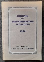 Webel, Oskar und Victor Keller  Chronik von Dillweissenstein Pforzheim (Hg. bei Erffnung der Strassenbahn-Linie Pforzheim 1924) 