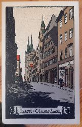   Ansichtskarte Ak Cassel (Kassel) Oberste Gasse. (Knstlerpostkarte, Initialen GR) 