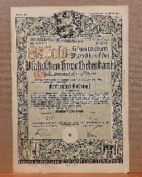 Pflzische Hypothekenbank  8% Gold-Hypothekenpfandbrief der Pflzischen Hypothekenbank in Ludwigshafen am Rhein v. 1. November 1928 fr fnftausend (5000) Goldmark 