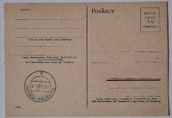   Postkarte / Postage Prepaid 5 Rpf Gebhr bezahlt; Stempel Hamburg-Rissen v. 9.5.1946 