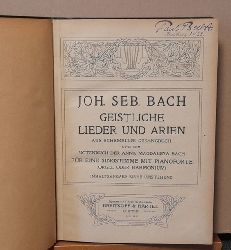 Bach, Johann Sebastian  Geistliche Lieder und Arien aus Schemelli