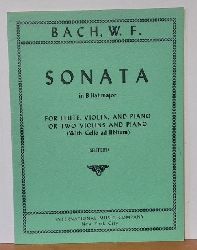 Bach, Wilhelm Friedemann  Sonata in B flat major (dor Flute, Violin, and Piano or two Violins and Piano (with Cello ad libitum) (Seiffert) 