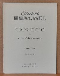 Hummel, Berthold  Capriccio fr Violine, Viola & Violoncello (Stimmen. Parts) 