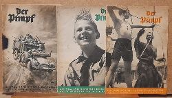 Axmann, Artur; Herbert Reinecker und Wilhelm Utermann  Der Pimpf. Nationalsozialistische Jungenbltter. Heft Juni 1940 Folge 6; September 1942 Folge 9; Juli August 1943 Folge 7/8 