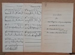 Becht, Erich  Zwei Lieder fr eine Singstimme mit Gitarrebegleitung gesetzt v. Dr. Erich Becht (No. 1: sterreichisches Reiterlied (v. Carl Zuckmayer) + 2. Tristan (v. Heinrich v. Veldeke ca. 1170) 