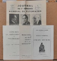 ohne Autor  Konvolut zum Congres International de Psychiatrie Paris 18-27 Septembre 1950 