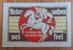   Werbemarke / Reklamemarke Niedersachsen sei frei. Im Innern Frei dem Reiche Treu 