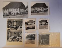   Ansichtskarte AK und 5 verschiedengroe s/w Fotos und 1 Negativ der Gaststtte "Zum Rcking" Fernfahrerheim Inh. Heinrich Brombach in Northeim / Han. 