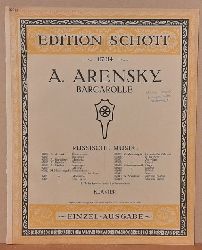 Arensky, A. (Anton)  Barcarolle (Piano) 