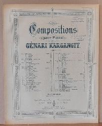 Karganoff, Genari  Compositions pour Piano Opus 10 Miniatures No. 1 Souvenir 