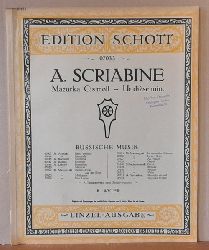 Scriabine, A.  Mazurka cis moll - ut diese min. (Piano-Klavier. Einzel-Ausgabe) 