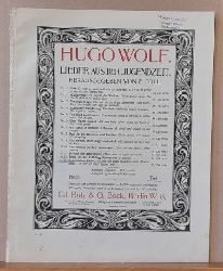 Wolf, Hugo  Lieder aus der Jugendzeit Nr. 13 Bescheidene Liebe TIEF (deutsch-englischer Text, Hg. F. Foll) 