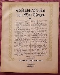 Reger, Max  Schlichte Weisen fr Singstimme und Klavier Opus 76 Heft 22 "Des Kindes Gebet: Wenn die kleinen Kinder beten" mittel, mit deutschem und Englischem Text 