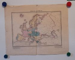 Tardieu, Ambroise  Landkarte MAP Ambroise Tardieu "EUROPE ACTUELLE" 
