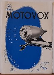 Impex  Werbeblatt "Motovox" Signalhorn (sogenannte Hupe fr den Motorradlenker mit Batterie) 