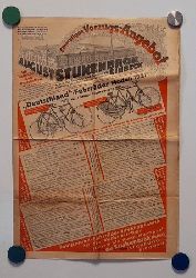 Stukenbrok, August  Verkaufskatalog im Zeitungsformat (Titelseite "Deutschland"-Fahrrder Modell 1927 mit zahlreiche bebilderten Angeboten auf 8 S.) 