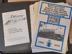 Schmitz, Georg  Dokumentation, Fotos-Berichte, Faksimile alter Stiche, Buchauszge-Karten. 55 Seiten - 120 Einzelteile einm. Erinnerung (Monte) Cassino 1944-1974 